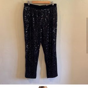 Chico’s Black Sequence The Ultimate Fit Ankle Pant Size 12 Large